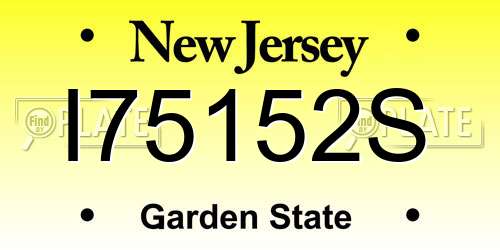 I75152S New Jersey License Plate