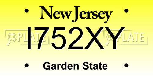 I752XY New Jersey License Plate
