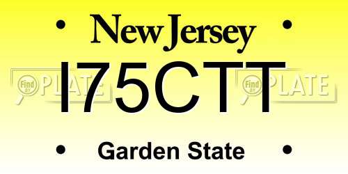I75CTT New Jersey License Plate