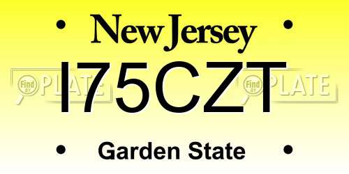 I75CZT New Jersey License Plate