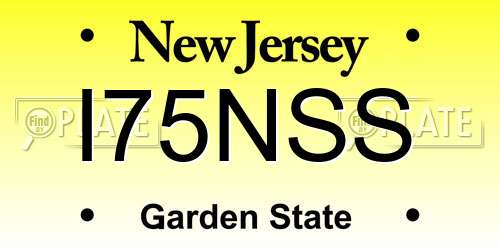 I75NSS New Jersey License Plate