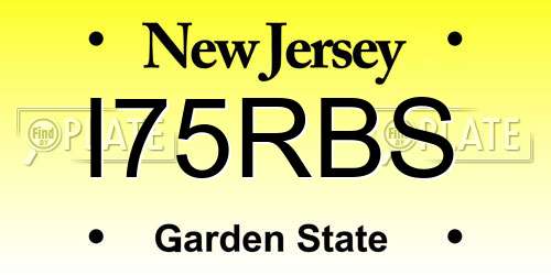 I75RBS New Jersey License Plate