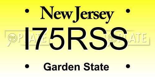 I75RSS New Jersey License Plate