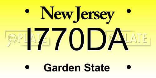 I770DA New Jersey License Plate