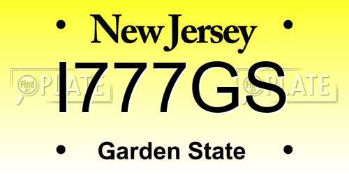 I777GS New Jersey License Plate