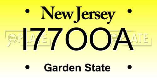 I77OOA New Jersey License Plate