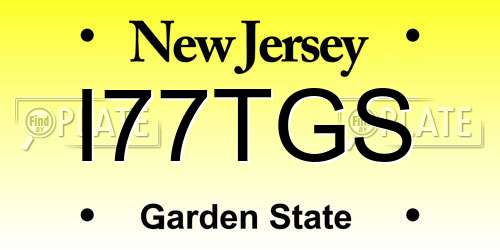 I77TGS New Jersey License Plate