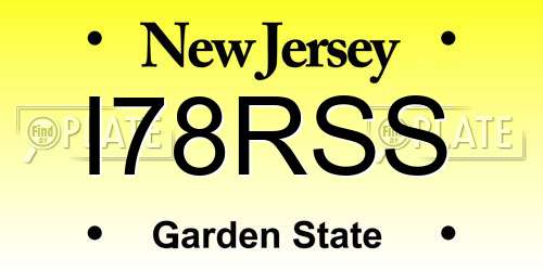 I78RSS New Jersey License Plate