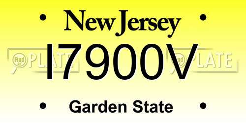 I7900V New Jersey License Plate