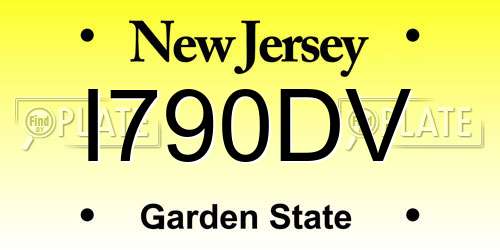 I790DV New Jersey License Plate