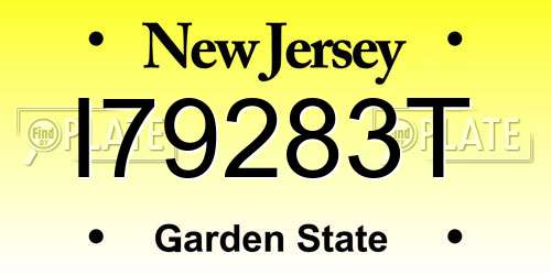 I79283T New Jersey License Plate