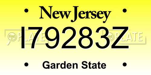 I79283Z New Jersey License Plate