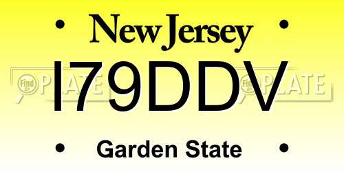 I79DDV New Jersey License Plate