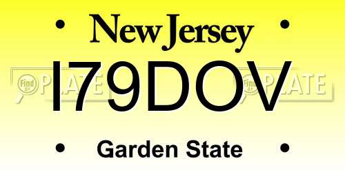 I79DOV New Jersey License Plate