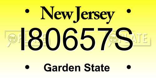 I80657S New Jersey License Plate