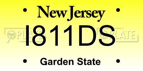 I811DS New Jersey License Plate