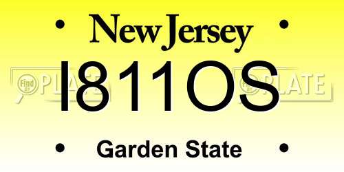 I811OS New Jersey License Plate