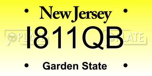 I811QB New Jersey License Plate