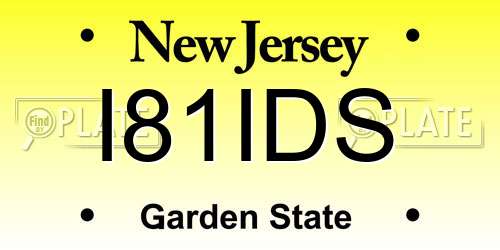 I81IDS New Jersey License Plate