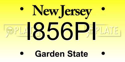 I856PI New Jersey License Plate