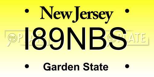 I89NBS New Jersey License Plate