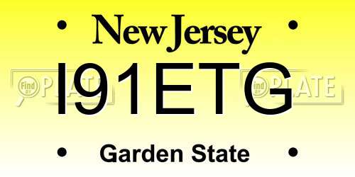 I91ETG New Jersey License Plate