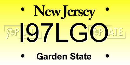I97LGO New Jersey License Plate