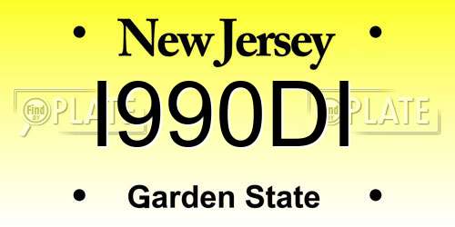 I990DI New Jersey License Plate