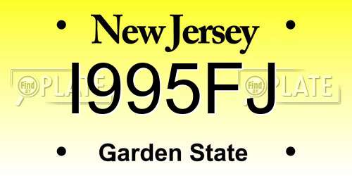 I995FJ New Jersey License Plate