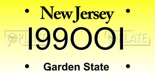 I99OOI New Jersey License Plate