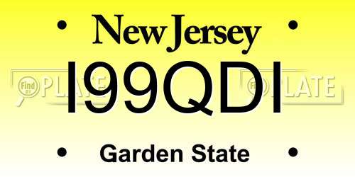 I99QDI New Jersey License Plate