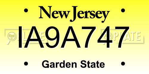 IA9A747 New Jersey License Plate