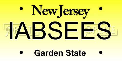 IABSEES New Jersey License Plate