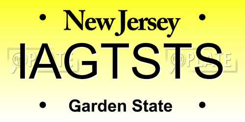 IAGTSTS New Jersey License Plate
