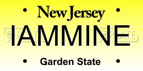 IAMMINE New Jersey License Plate