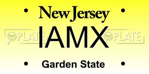 IAMX New Jersey License Plate