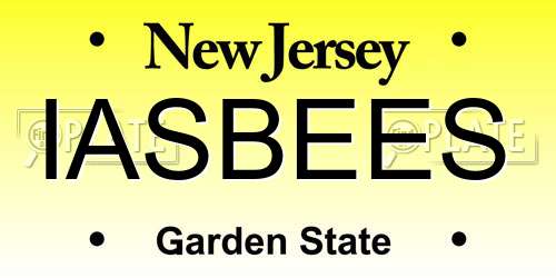 IASBEES New Jersey License Plate