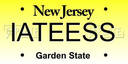 IATEESS New Jersey License Plate