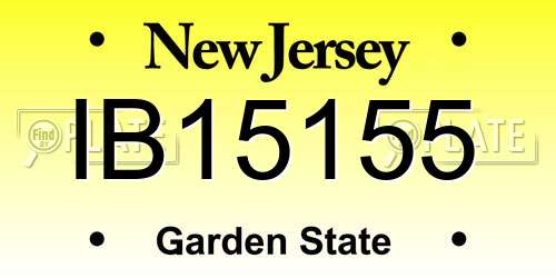 IB15155 New Jersey License Plate