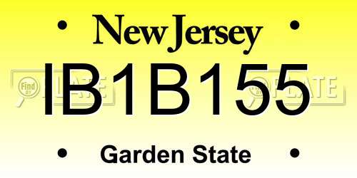 IB1B155 New Jersey License Plate