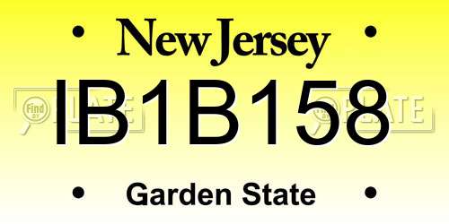 IB1B158 New Jersey License Plate