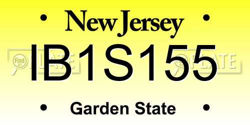 IB1S155 New Jersey License Plate
