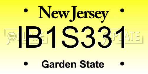 IB1S331 New Jersey License Plate