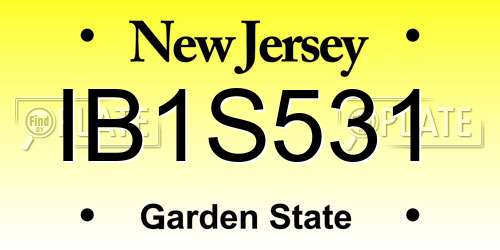 IB1S531 New Jersey License Plate