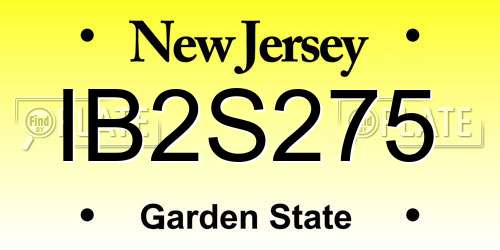 IB2S275 New Jersey License Plate