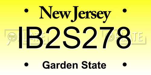 IB2S278 New Jersey License Plate