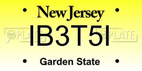 IB3T5I New Jersey License Plate