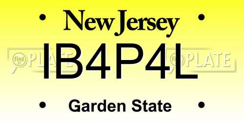IB4P4L New Jersey License Plate