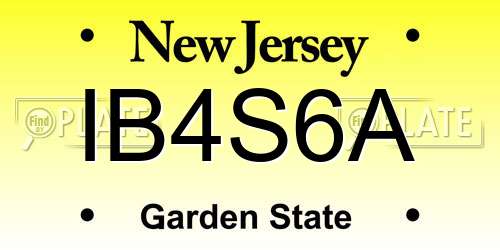 IB4S6A New Jersey License Plate
