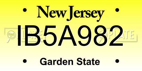 IB5A982 New Jersey License Plate